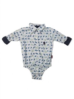 English Laundry Baby Boy Dinosaur Bodysuit Button Down 3/6M